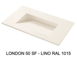 Plan vasque lavabo sur mesure : L 60 à 201 x P 40 à 51 cm, finition lisse mate, 10 couleurs au choix, Anti bactérien, résine Akrytan® teinté dans la masse, Livraison Offerte.